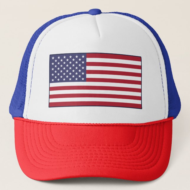 American Flag  Trucker Hat (Front)