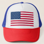 American Flag Trucker Hat United States of America<br><div class="desc">USA - United States of America - Flag - Patriotic - Independence Day - July 4th - Customisable - Choose / Add Your Unique Text / Colour / Image - Make Your Special Gift - Resize and move or remove and add elements / image with customisation tool. You can also...</div>