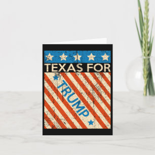 American Flag Trump 2024 Reelection Texas Trump  Card