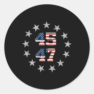 American Flag Trump Daddys Home Take America Back Classic Round Sticker