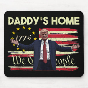 American Flag Trump Daddys Home We The People 45 4 Mouse Mat