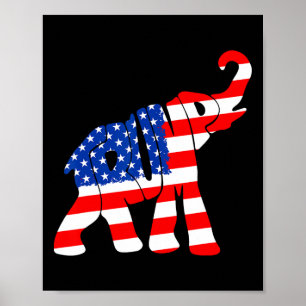 American Flag Trump  Poster