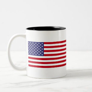 American Flag Two-Tone Coffee Mug