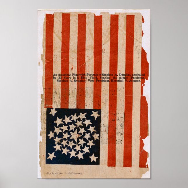 American Flag Unedited Vintage Photos Rustic USA Poster (Front)