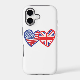 American Flag Union Jack Flag Hearts