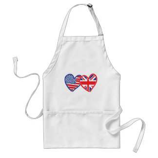 American Flag Union Jack Flag Hearts Standard Apron