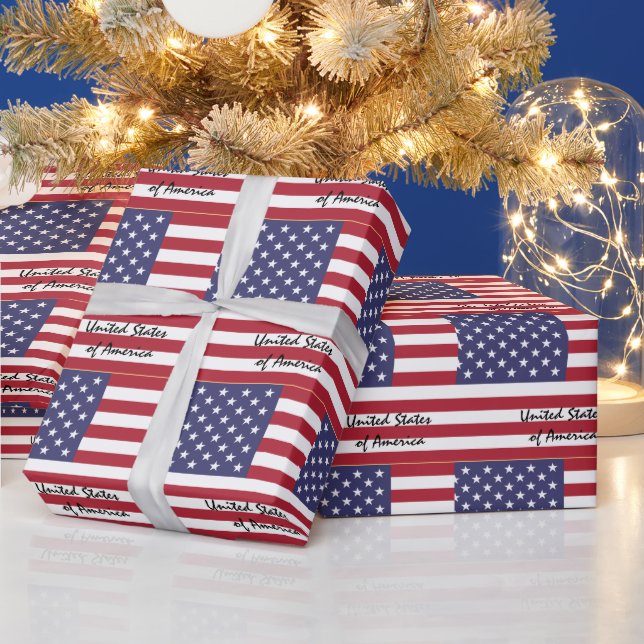 American Flag & United States of America /sports Wrapping Paper (Holidays)