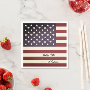 American Flag & United States party /sport fan USA Napkin