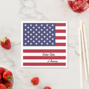American Flag & United States party /sport fan USA Napkin