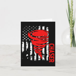 American Flag United States Tornado Storm Chaser O Card