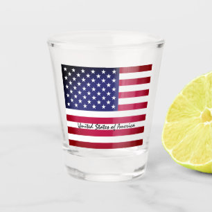 American Flag & United States - USA party /sports Shot Glass