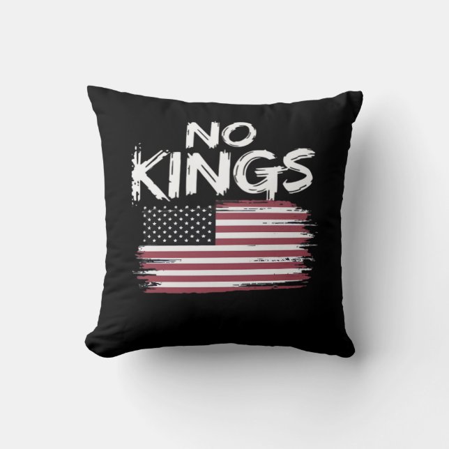American Flag Upside Down Distress No Kings Long F Cushion (Front)