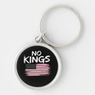 American Flag Upside Down Distress No Kings Long F Key Ring