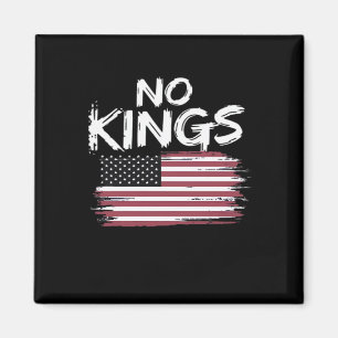 American Flag Upside Down Distress No Kings Long F Magnet