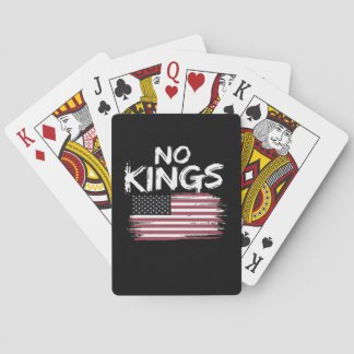 American Flag Upside Down Distress No Kings Long F Playing Cards