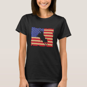 American Flag US Bull Riding Rodeo Bull Rider T-Shirt