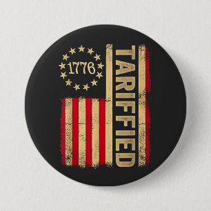 American Flag USA 1776 American Tarrifs 7.5 Cm Round Badge