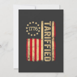 American Flag USA 1776 American Tarrifs Thank You Card