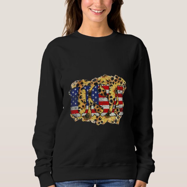American Flag Usa 4th Of July Sweatshirt (Front)
