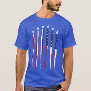 American Flag USA Aeroplane Jet Fighter 4th of Jul T-Shirt
