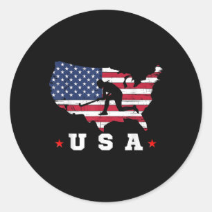 American Flag Usa Classic Round Sticker
