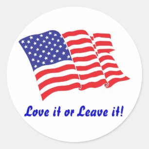 American-Flag/USA Classic Round Sticker