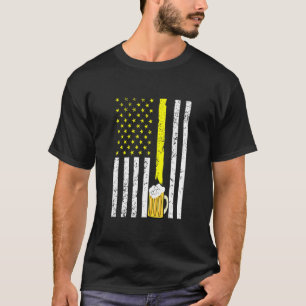 American Flag Usa Craft Beer Brewery 4th Of July T-Shirt