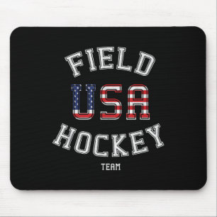 American Flag Usa Field Hockey Player Gift T-shirt Mouse Mat