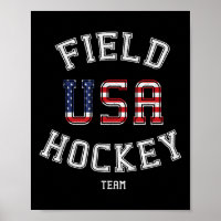 American Flag Usa Field Hockey Player Gift T-shirt