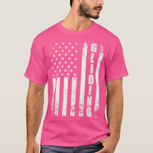 American Flag Usa Hang Gliding Glider Patriotic Ha T-Shirt