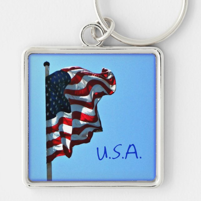 American Flag USA Keychain (Front)