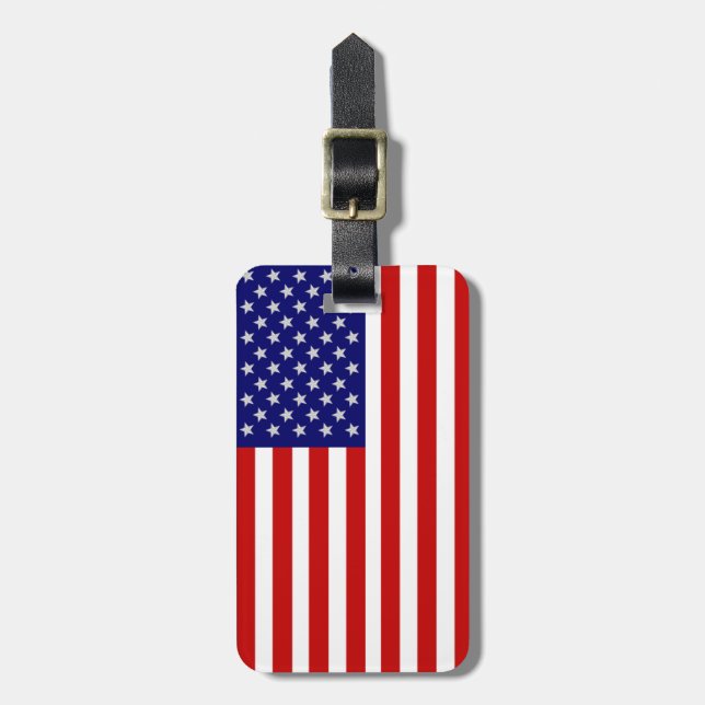 American Flag USA Luggage Tag (Front Vertical)