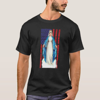 American Flag USA Marian Our Lady Premium T-Shirt