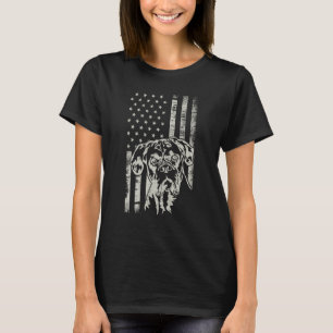 American Flag USA Patriot Boxer Dog Dad Happy 4th T-Shirt