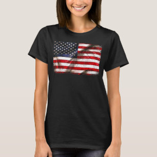 American Flag Usa Patriotic For Us Men Women Kids T-Shirt
