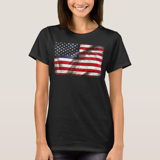 American Flag Usa Patriotic For Us Men Women Kids T-Shirt (Front)