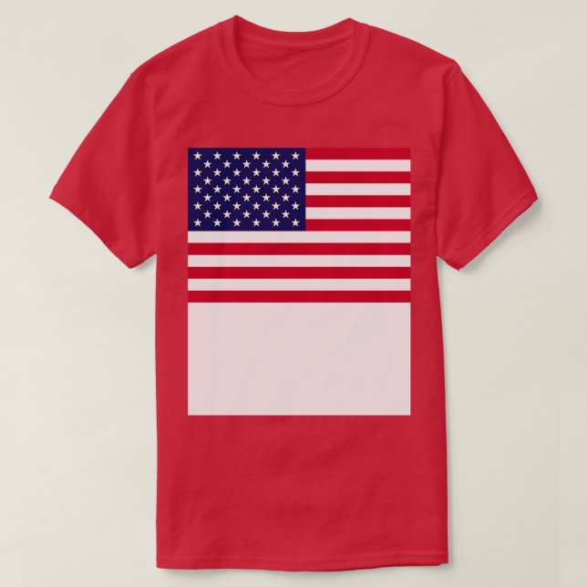 American Flag USA Patriotic T-Shirt (Design Front)