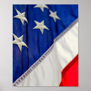 American Flag USA Red White Blue Poster