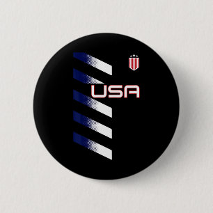 American Flag Usa Soccer Stars And Stripes Patch 6 Cm Round Badge