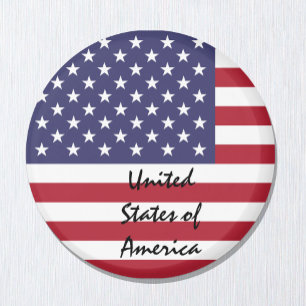 American flag & USA - travel/sports fans Magnet
