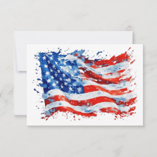 American Flag USA Watercolor 4th of July