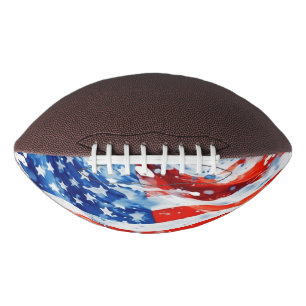 American Flag USA Watercolor 4th of July Football