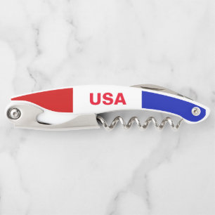 American Flag USA Wines Red White Blue Patriotic Corkscrew