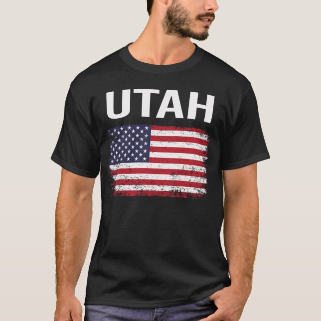 American Flag Utah T-Shirt (Front)