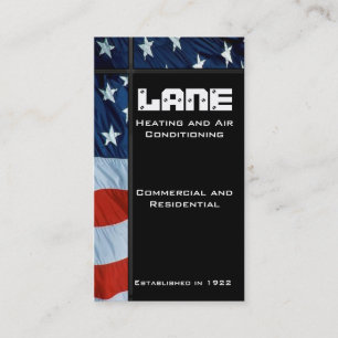 American Flag Vertical Sidebar Business Card