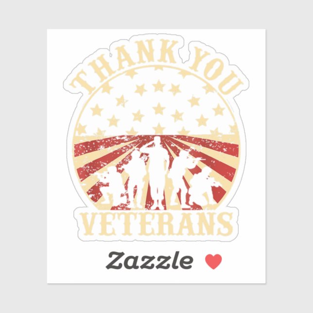 American Flag Veteran Day Thank You Veterans (Sheet)
