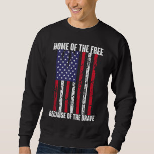 American Flag Veteran For Men Women Kids Home Of T Sweatshirt