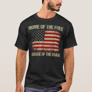American Flag Veteran For Men Women Kids Home Of T T-Shirt