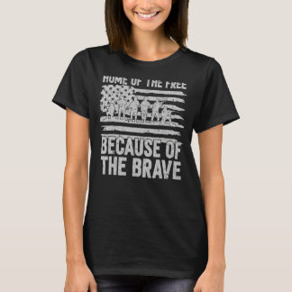 American Flag Veteran For Men Women Kids Home Of T T-Shirt