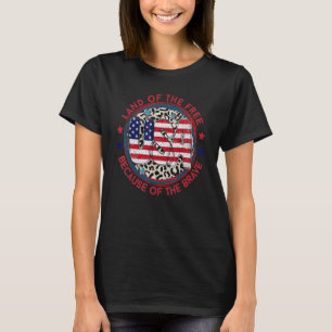 American Flag Veteran For Men Women Kids Land Of T T-Shirt